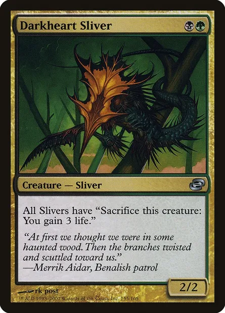 Darkheart Sliver, Magic card PLC 155 — Planar Chaos set