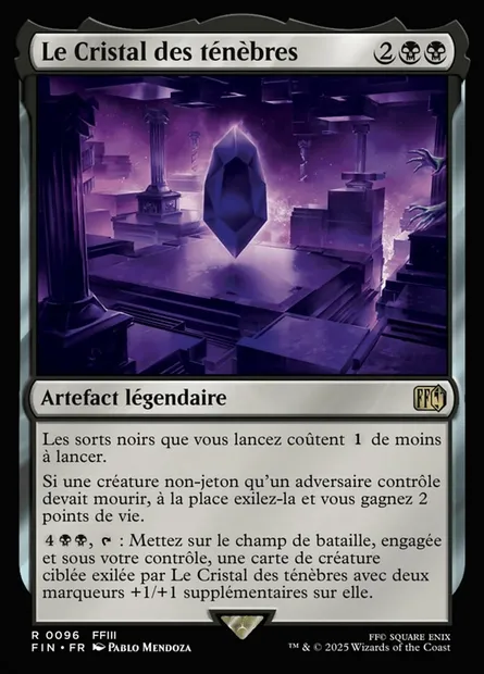Le Cristal des ténèbres, carte Magic FIN 96 — extension Final Fantasy