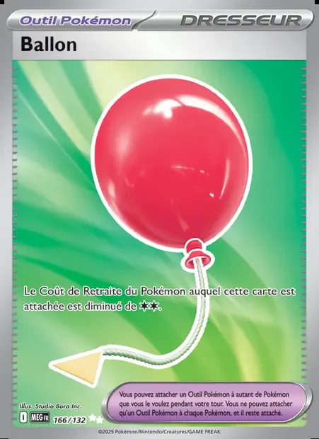 Ballon, carte Pokémon MEG 166 — extension Méga-Évolution