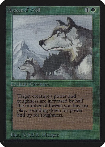 Aspect du loup, carte Magic LEA 184 — extension Limited Edition Alpha