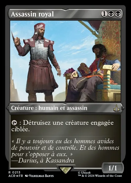 Assassin royal, carte Magic ACR 213 — extension Assassin's Creed