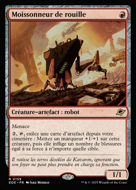 Moissonneur de rouille, carte Magic EOE 159 — extension Edge of Eternities