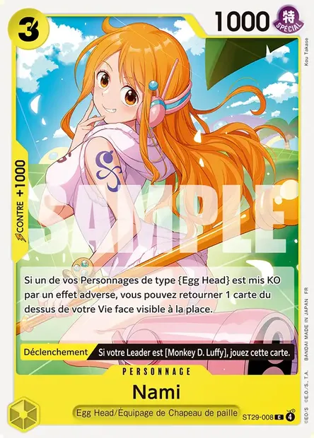 Nami, carte One Piece ST29-008 — extension EGG HEAD