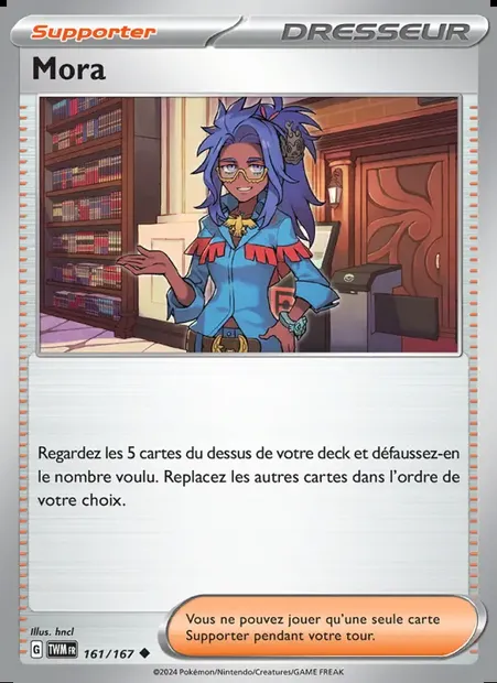 Mora, carte Pokémon TWM 161 — extension Mascarade Crépusculaire