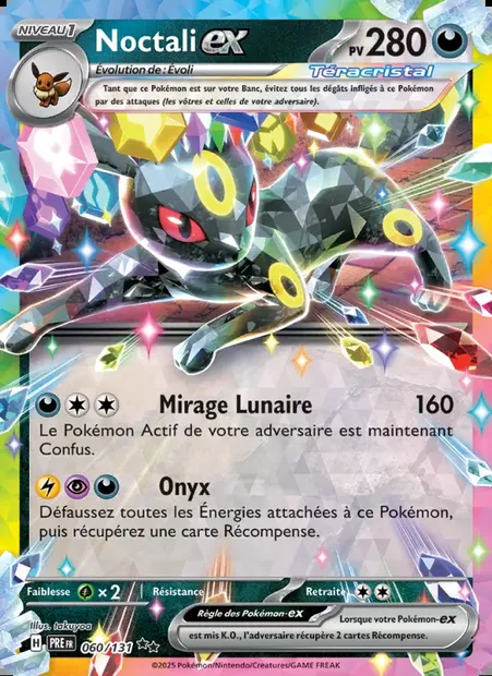 Noctali-ex, carte Pokémon PRE 060 — extension Évolutions Prismatiques