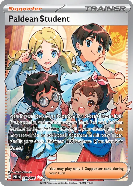 Paldean Student, Pokémon card PAF 230 — Paldean Fates set