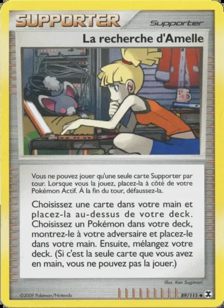 La recherche d'Amelle, carte Pokémon RR 89 — extension Rivaux Émergeants