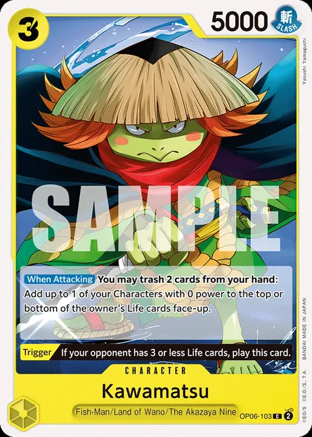 Kawamatsu, One Piece card OP06-103 — WINGS OF THE CAPTAIN set