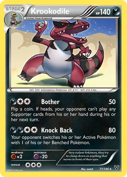 Krookodile, Pokémon card XY 71 — XY set