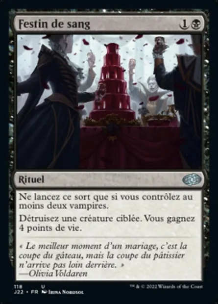 Festin de sang, carte Magic J22 118 — extension Jumpstart 2022