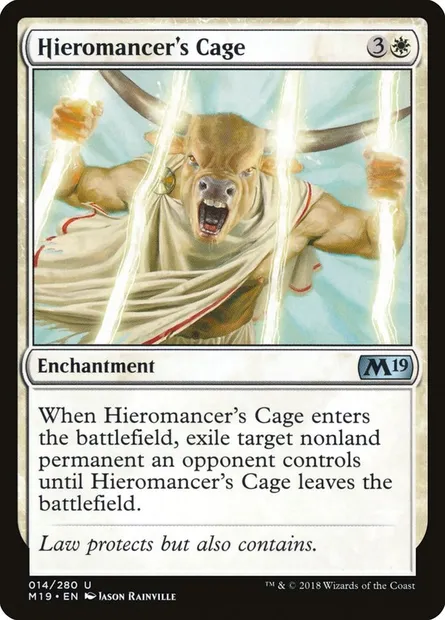 Hieromancer's Cage, Magic card M19 14 — Core Set 2019 set
