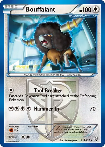 Bouffalant, Pokémon card PLS 114 — Plasma Storm set