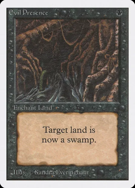 Evil Presence, Magic card 2ED 108 — Unlimited Edition set