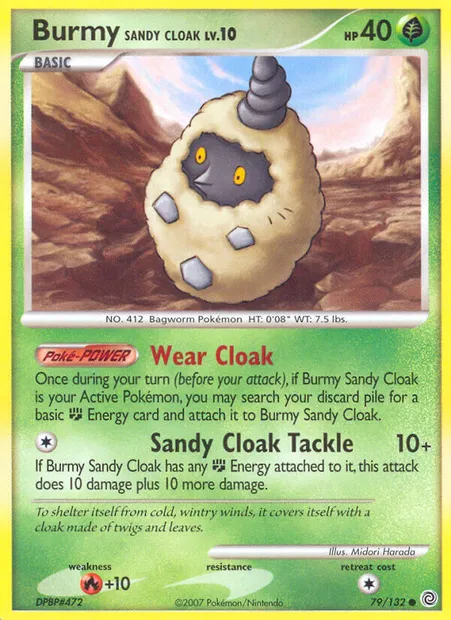 Burmy Sandy Cloak, Pokémon card SW 79 — Secret Wonders set