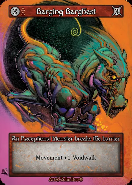 Barging Barghest, Sorcery card GOT 032 — Gothic set