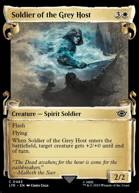 Soldat de l'Ost Gris, carte Magic LTR 483 — extension Le Seigneur des Anneaux : chroniques de la Terre du Milieu