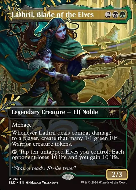 Lathril, lame des elfes, carte Magic SLD 2681 — extension Secret Lair Drop