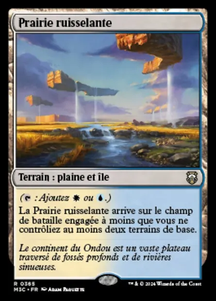 Prairie ruisselante, carte Magic M3C 365 — extension Modern Horizons 3 Commander