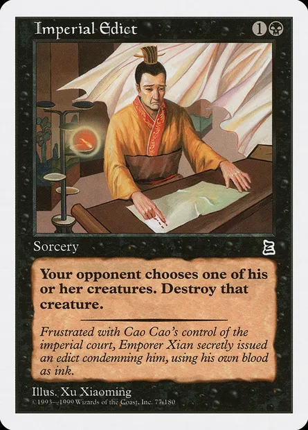 Imperial Edict, carte Magic PTK 77 — extension Portal Three Kingdoms