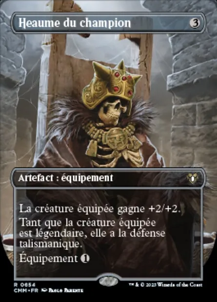 Heaume du champion, carte Magic CMM 654 — extension Commander Masters