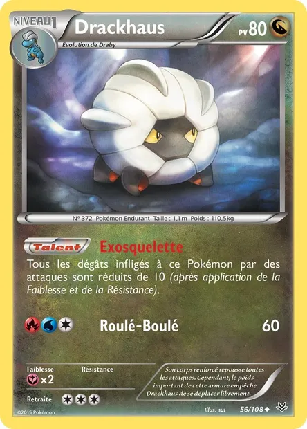 Drackhaus, carte Pokémon ROS 56 — extension Ciel Rugissant