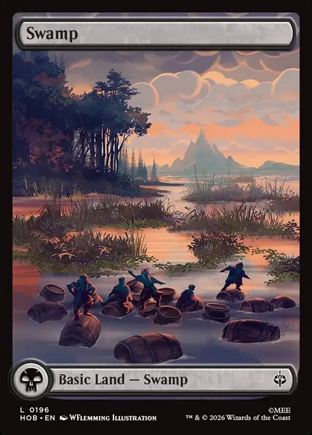 Swamp, Magic card HOB 196 — The Hobbit set