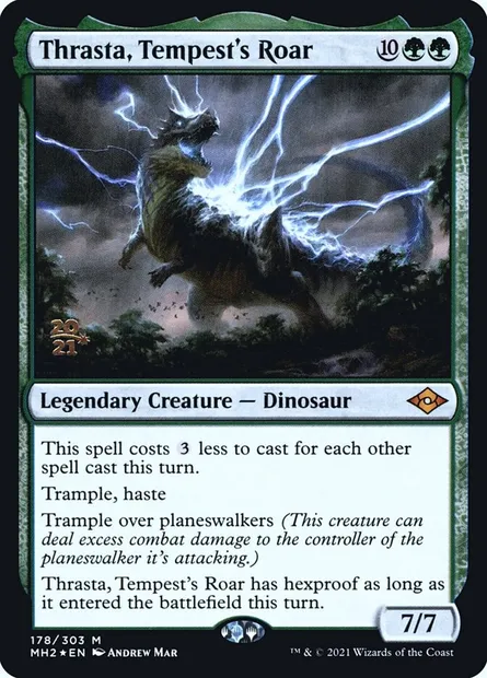 Thrasta, Tempest's Roar, Magic card PMH2 178s — Modern Horizons 2 Promos set