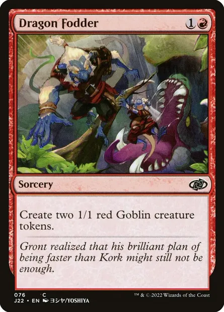Dragon Fodder, Magic card J22 76 — Jumpstart 2022 set