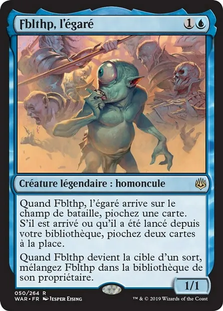 Fblthp, l'égaré, carte Magic WAR 50 — extension La guerre des Planeswalkers