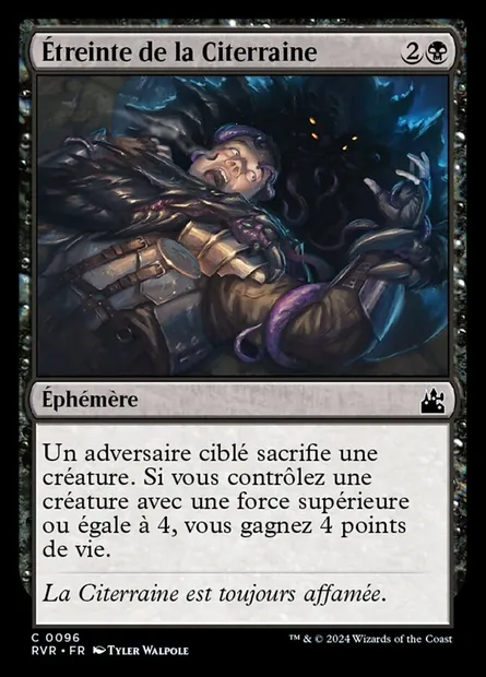 Étreinte de la Citerraine, carte Magic RVR 96 — extension Ravnica Remastered