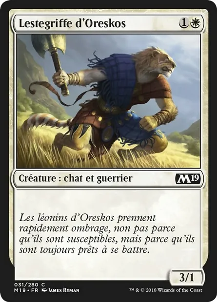 Lestegriffe d'Oreskos, carte Magic M19 31 — extension Core Set 2019