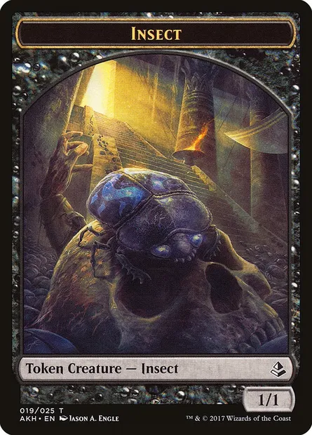 Insect, carte Magic TAKH 19 — extension Amonkhet Tokens