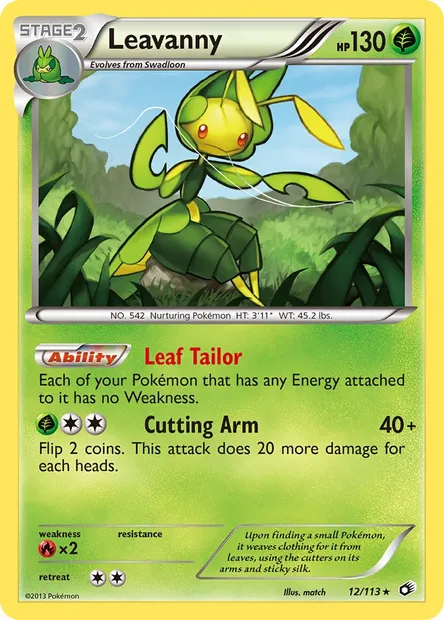 Leavanny, Pokémon card LTR 12 — Legendary Treasures set