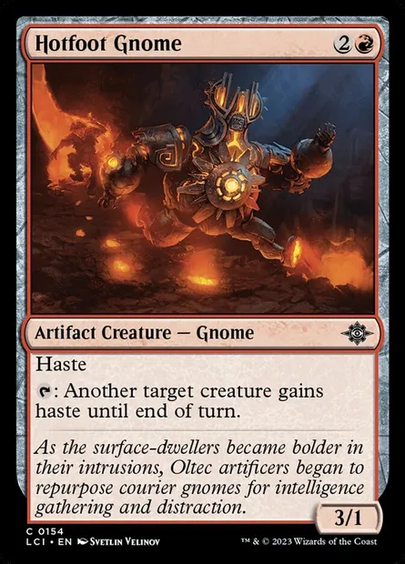 Hotfoot Gnome, Magic card LCI 154 — The Lost Caverns of Ixalan set