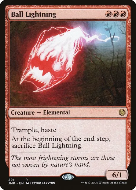 Ball Lightning, Magic card JMP 291 — Jumpstart set