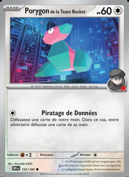 Porygon de la Team Rocket, carte Pokémon DRI 153 — extension Rivalités Destinées