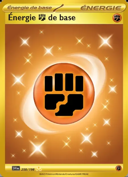 Énergie Fighting de base, carte Pokémon SVI 258 — extension Écarlate et Violet