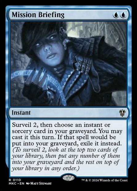 Mission Briefing, Magic card MKC 110 — Murders at Karlov Manor Commander set