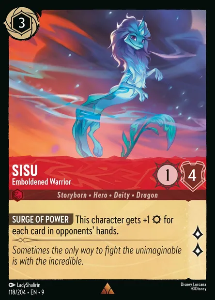 Sisu - Emboldened Warrior, Disney Lorcana card CH9-118 — Fabled set