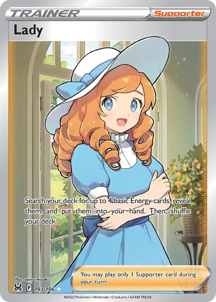 Lady, Pokémon card LOR 193 — Lost Origin set