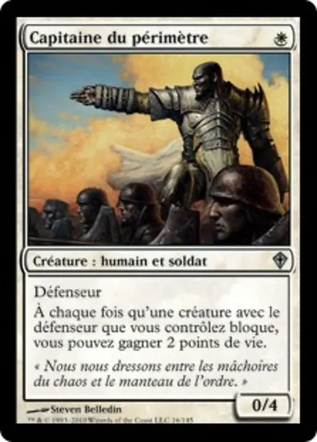 Capitaine du périmètre, carte Magic WWK 16 — extension Worldwake