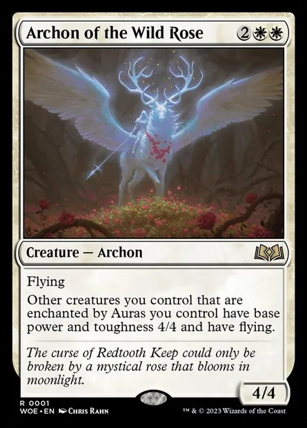 Archon of the Wild Rose, Magic card WOE 1 — Wilds of Eldraine set