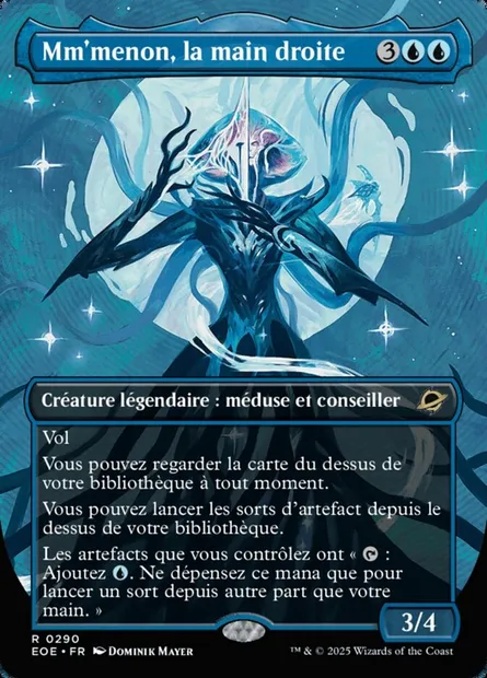 Mm'menon, la main droite, carte Magic EOE 290 — extension Edge of Eternities