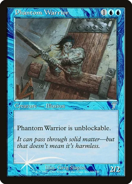 Phantom Warrior, Magic card 7ED 93★ — Seventh Edition set