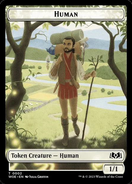 Human, carte Magic TWOE 2 — extension Wilds of Eldraine Tokens