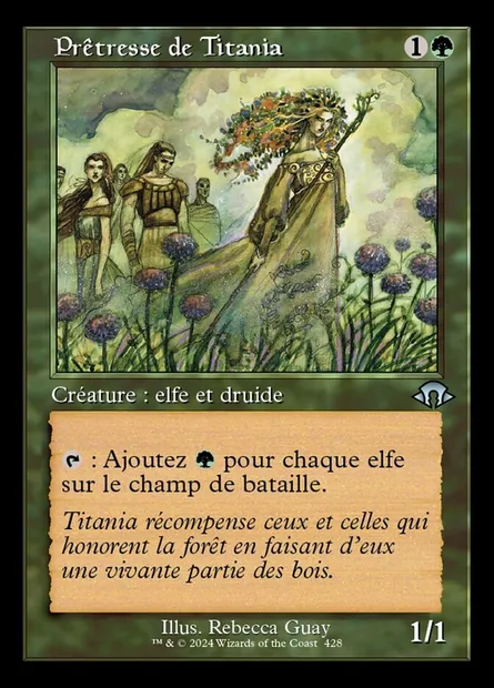 Prêtresse de Titania, carte Magic MH3 428 — extension Modern Horizons 3