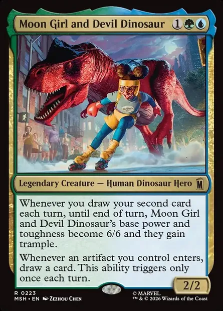 Moon Girl and Devil Dinosaur, Magic card MSH 223 — Marvel Super Heroes set