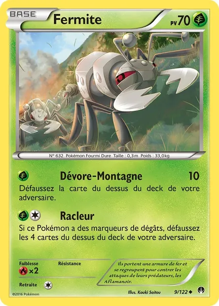 Fermite, carte Pokémon BKP 9 — extension Rupture Turbo