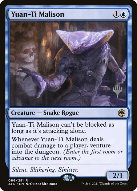 Yuan-Ti Malison, Magic card PAFR 86p — Adventures in the Forgotten Realms Promos set