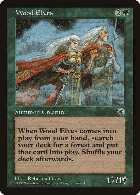 Wood Elves, Magic card POR 195 — Portal set